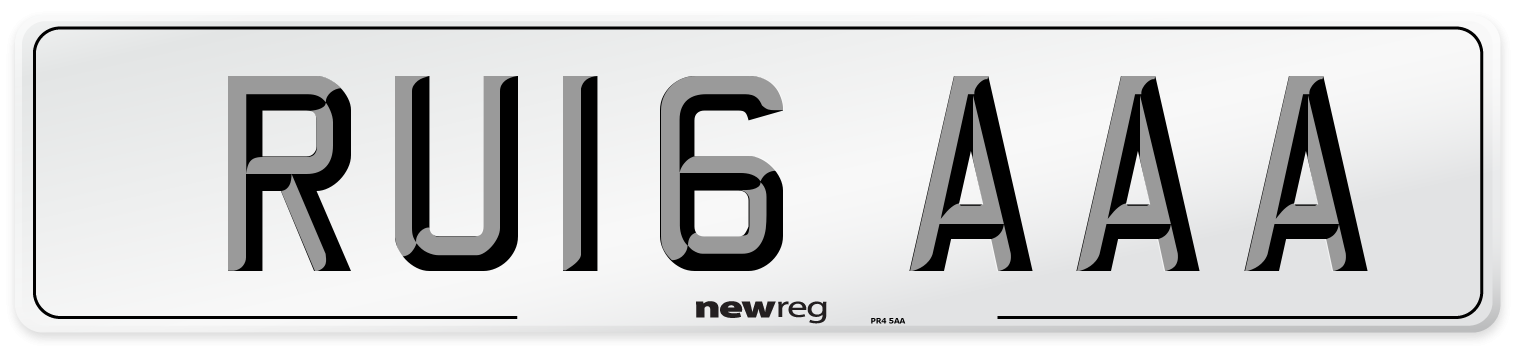 RU16 AAA Number Plate from New Reg